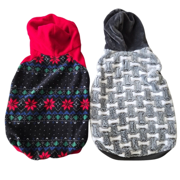 Other - Medium Festive Dog Sweaters - Red and Gray